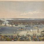 New York and Environs, from Williamsburgh. Chromolithograph with hand coloring by E.W. Foreman and E. Brown, Jr., 1848.  The Miriam and Ira D.Wallach Division of Art, Prints and Photographs, Print Collection, EnoCollection of New York City Views